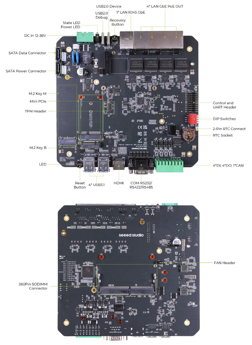 Seeed Studio 支持AI的reServer Industrial无风扇NVR服务器